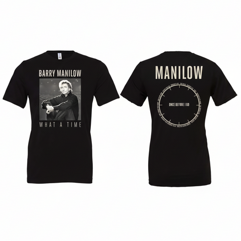 What A Time Clock Tee + 2 Disc Vinyl Fan Pack-Shop Manilow