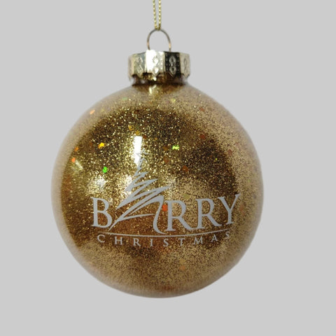 Barry Christmas Gold Glitter Ornament-Shop Manilow