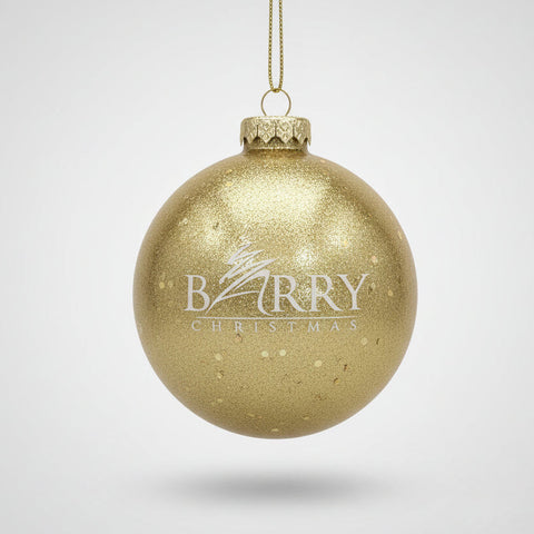 Barry Christmas Gold Glitter Ornament-Shop Manilow