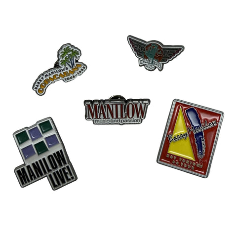 Tour Logo 5 Piece Pin Set-Shop Manilow