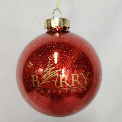 Barry Christmas Red Glitter Ornament-Shop Manilow