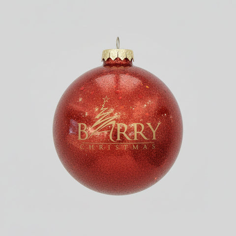 Barry Christmas Red Glitter Ornament-Shop Manilow