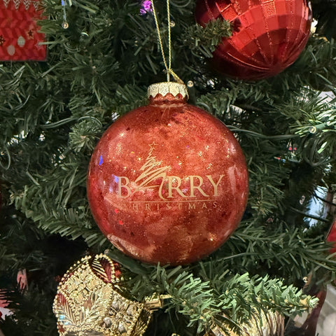 Barry Christmas Red Glitter Ornament-Shop Manilow