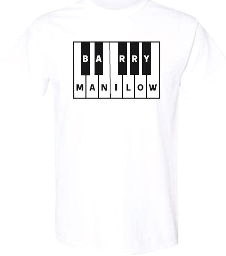 Manilow Piano White Tee-Shop Manilow