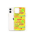 MANILOW Neon Song Titles Yellow iPhone Case-Shop Manilow