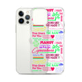 MANILOW Neon Song Titles white iPhone Case-Shop Manilow