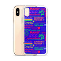 MANILOW Neon Song Titles Navy iPhone Case-Shop Manilow