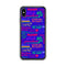 MANILOW Neon Song Titles Navy iPhone Case-Shop Manilow
