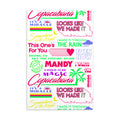 MANILOW Neon Titles Postcard-Shop Manilow